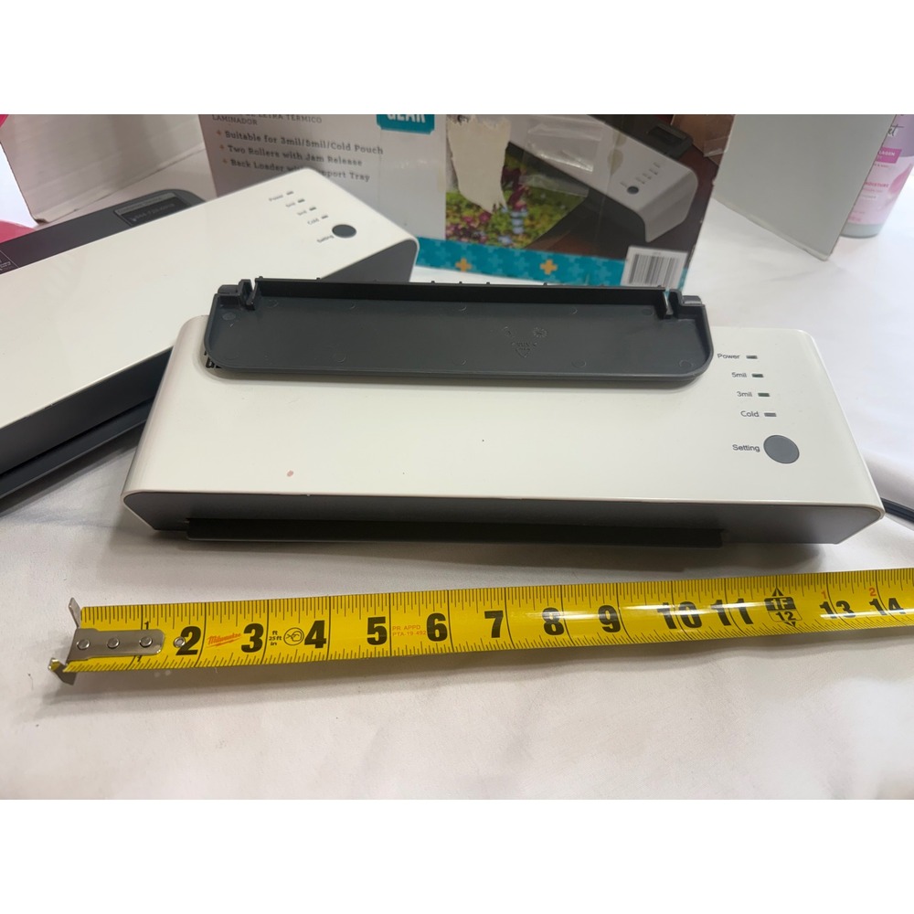 Used 2 of Pen+Gear Letter S Thermal Laminator White L411-A Hot Cold Jam Release - Picture 8 of 11